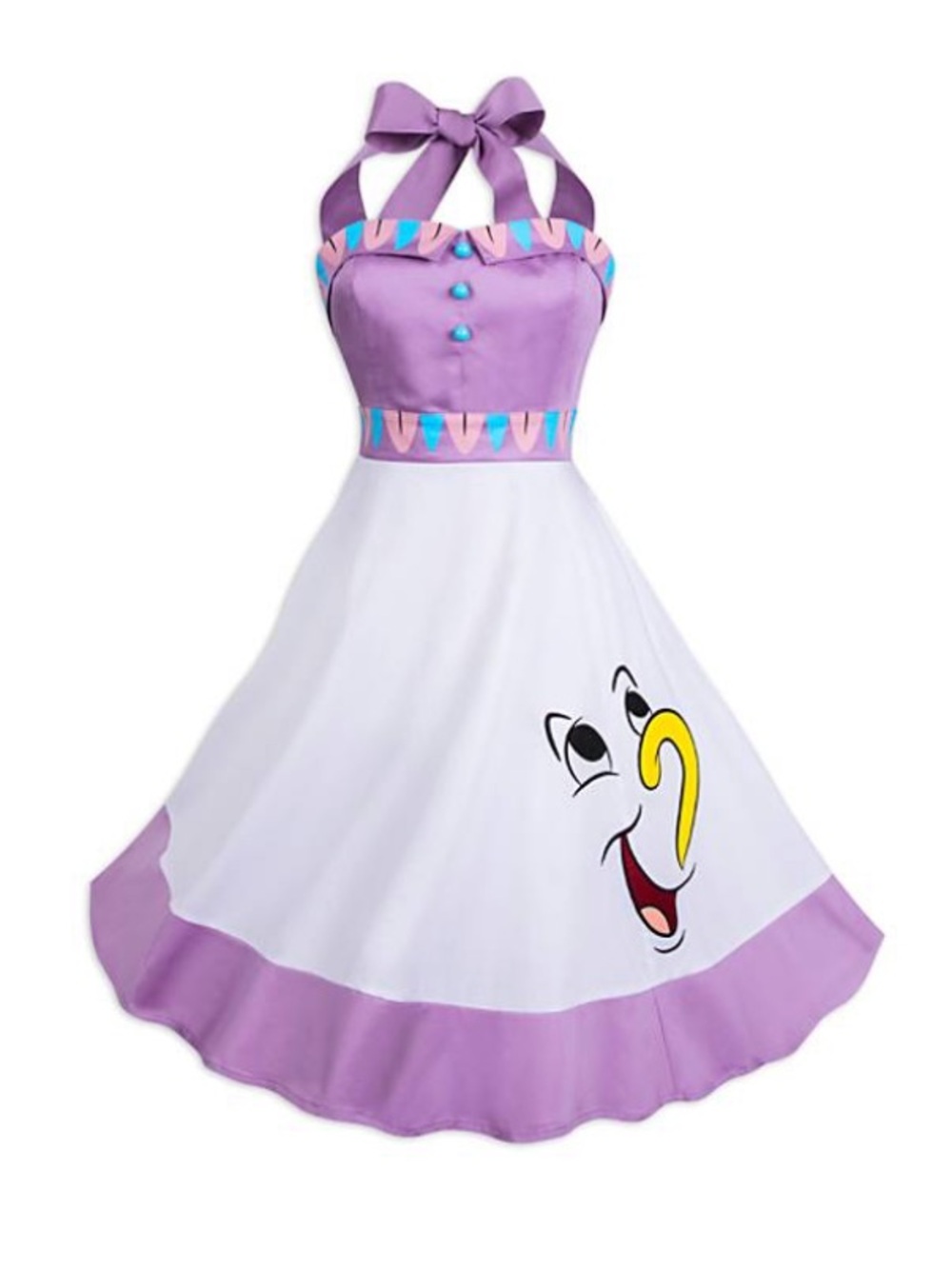 Disney Women’s Beauty & the Beast Mrs. Pott’s and Chip Character Halter Dress